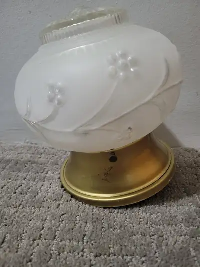 Vintage White Glass Globe Light, View more