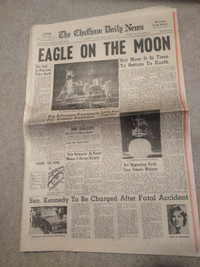 Chatham, Antique Newspaper, July 21, 1969. Eagle on the Moon!