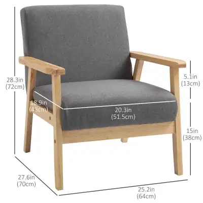 Living room chair with arms, View more