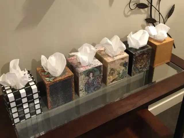 Handmade Decoupaged Tissue Boxes445588802246420480