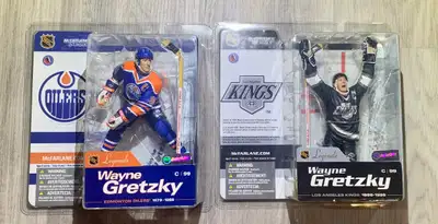 For sale brand new NHL McFarlane's Sports picks Oilers & LA Kings Wayne Gretzky. Legends Series 1 As...