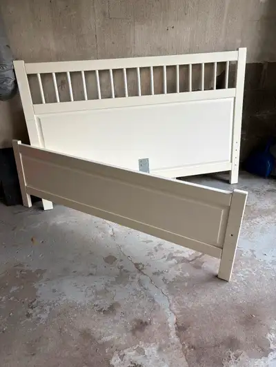 IKEA white queen bed, View more