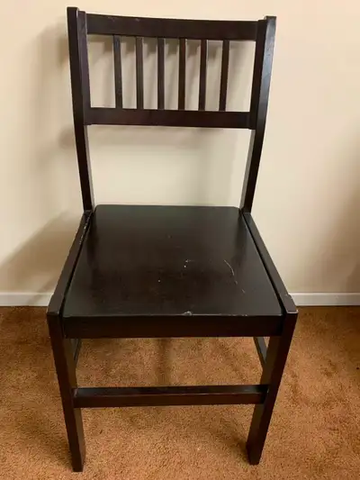 Solid Wood Dining Chair – Dark Brown, View more