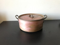 Casserole Pan lid 28cm handcrafted FALK CULINAIR Copper cookware