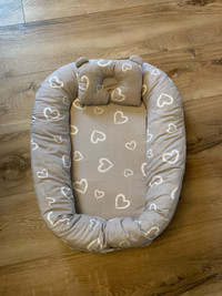 Custom made baby nest/lounger with pillow