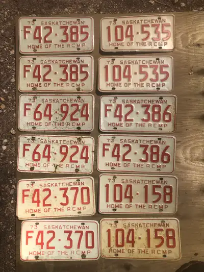 $20 per matched set. The 104-535 set has been sold