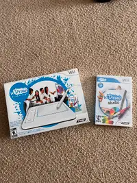 Wii udraw game tablet with game connects to tv via controller