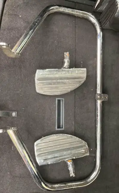 Crash bar and Floorboards, chrome, off of a 2012 Victory Vegas Jackpot 100$ for both Enhance your mo...