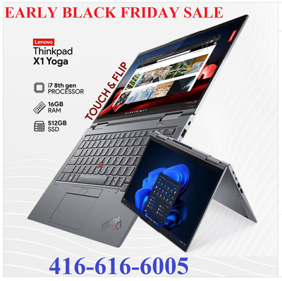 Lenovo X1 Yoga-i7-8610U,16GB RAM,512GB SSD 50% OFF SALE, View more