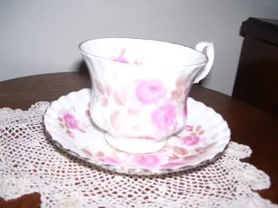 Royal Albert Pink Roses Tea Cup and Saucer, View more