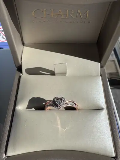 Size 7.5 rose gold diamond ring with lifetime extended warranty, View more