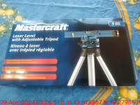 Mastercraft Laser Level kit with adjustable tripod