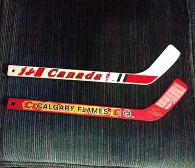 Vintage Two Mini Hockey Sticks, View more