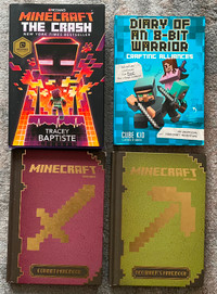 MINECRAFT 4 books set chapter books and graphic novels