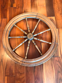 Wooden wheel from a Spinning Wheel
