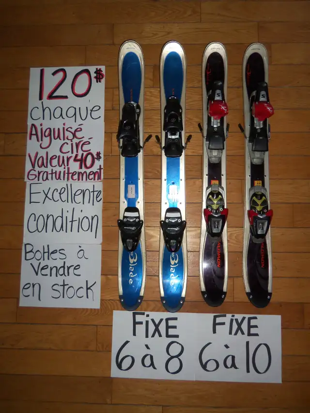 Plusieurs mini ski snowblades avec fixes de ski alpin in Ski in Drummondville - Image 2