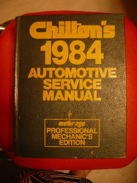 CHILTON'S 1984 AUTOMOTIVE SERVICE MANUAL ( ENGLISH BOOK )