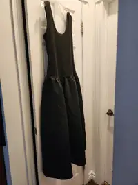 New Sleeveless black maxi dress,  satin and jersey