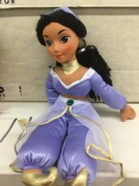 Vintage Mattel 1993 Disney Jasmine Plush Doll With Vinyl Head