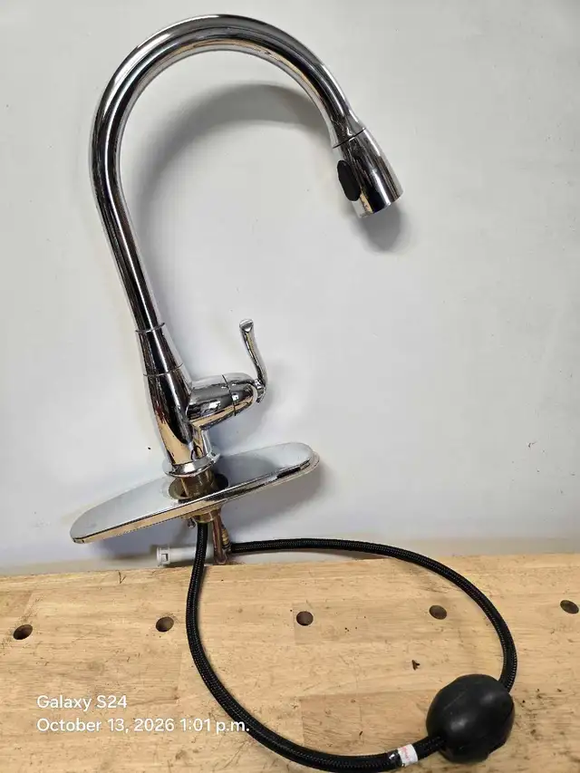 Chrome Pull-Down Kitchen Faucet