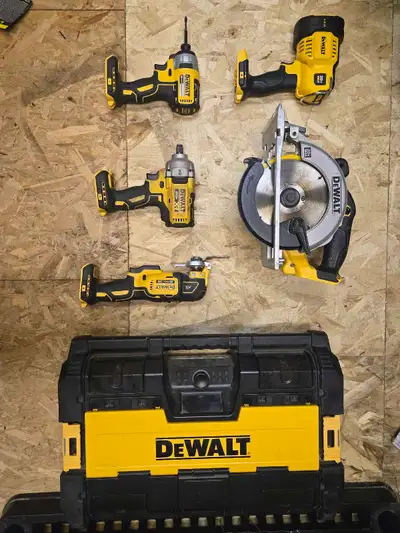 Dewalt tool cases and 20V power tools, View more
