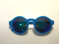 TODDLER BLUE ATCO SUNGLASSES - NEVER WORN, FITS AGES 2-5