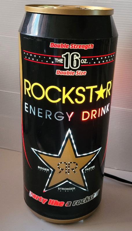 Vintage Rockstar Energy Drink Motion Rotation Lamp in Arts & Collectibles in Oshawa / Durham Region - Image 4
