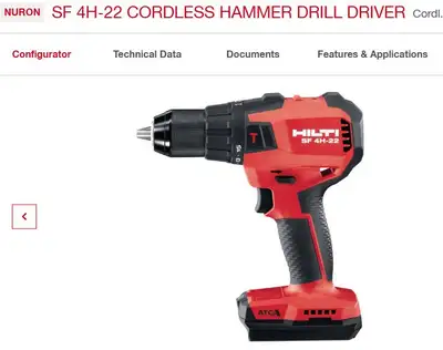 HILTI  Cordless Hammer Drill / Driver -  125$, View more