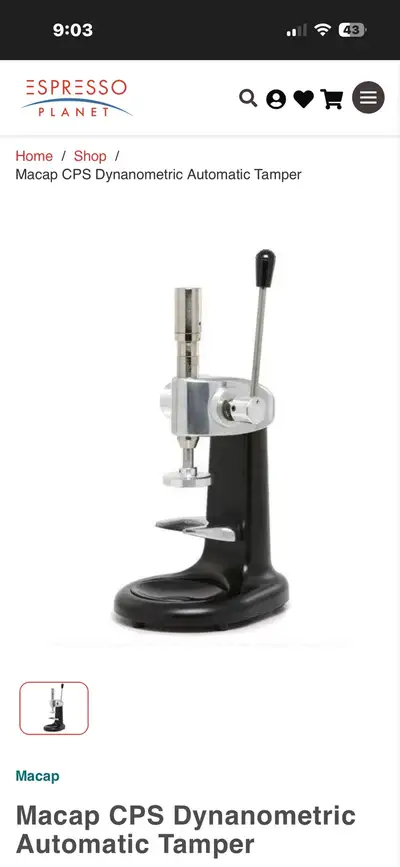 Macap CPS Dynanometric Automatic Tamper, View more