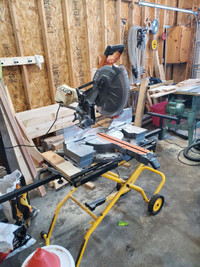 12" Rigid sliding miter saw and dewalt stand
