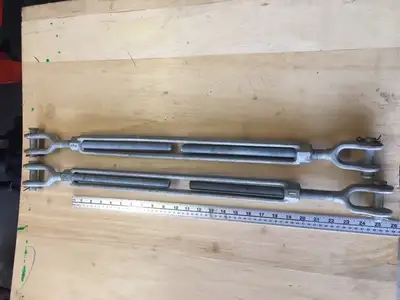 2 - 3/4 "galvanized turnbuckles. If add is up they are still available.
