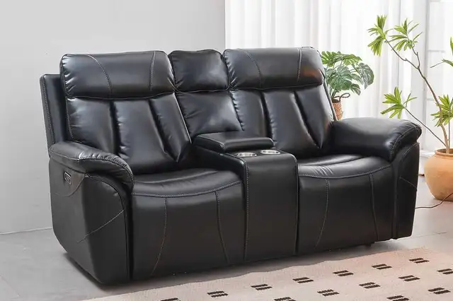 Modern 3-Piece Reclining Set – Power Headrest, Footrest, USB  in Couches & Futons in Laval / North Shore - Image 4