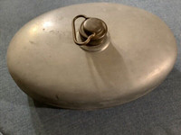 Vintage Metal & Brass Oval Foot Warmer