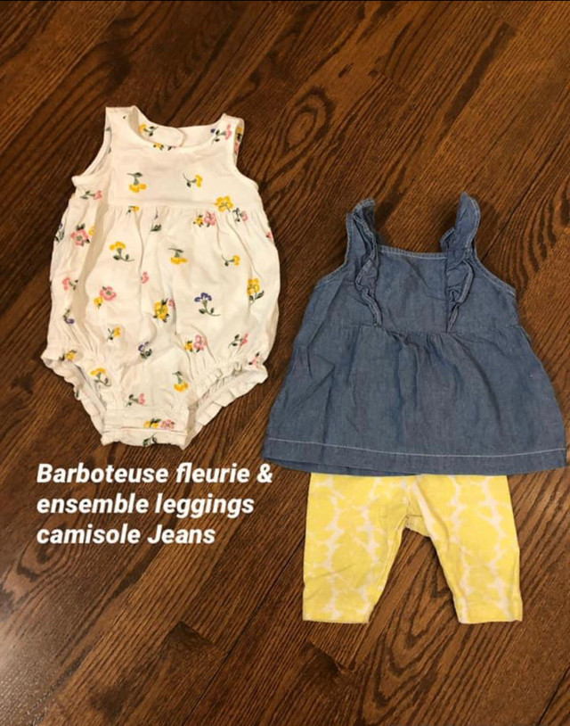 3-6 mois Lot Été Bébé Fille / Baby girl Clothes 6 months dans Vêtements - 3 à 6 mois  à Ville de Montréal - Image 4