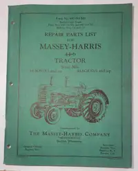 Massey-Harris 44-6 Tractor Repair Parts Book