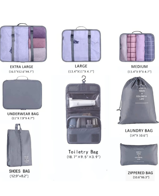 8 Piece Travel Cubbi Storage Set - New in Other in Burnaby/New Westminster - Image 2