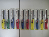 Canada Light Refillable Utility Lighter 10 Piece Lot Ast Colours