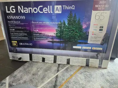 65in LG NanoCell 8K TV & sound bar w/subwoofer, View more