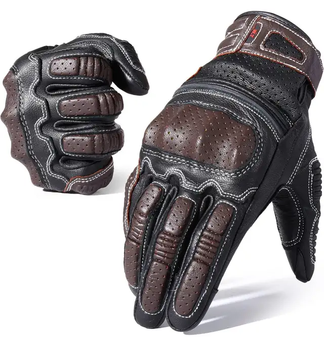 Motorcycle Leather Gloves - Premium  Touchscreen Full Finger XL in Other in Hamilton - Image 2