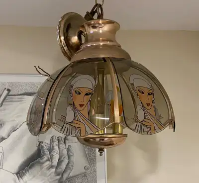 Vintage Tiffany ceiling light, View more