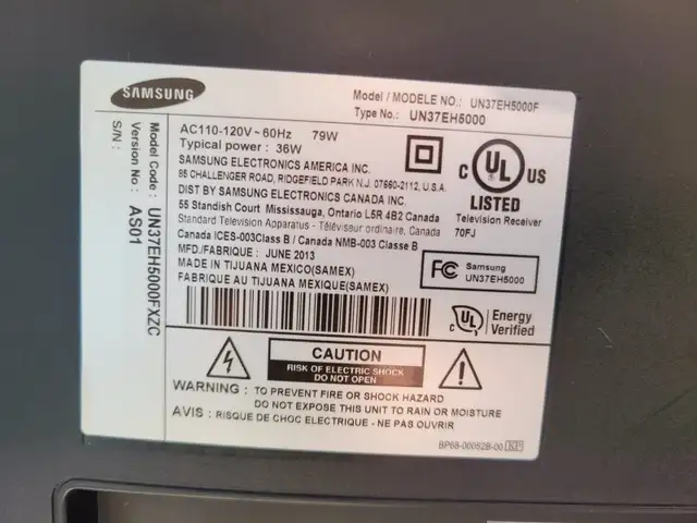 37" Samsung NON Smart Television in TVs in Oshawa / Durham Region - Image 5