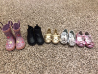 Several pairs of girls shoes and boots sizes 2 - 7
