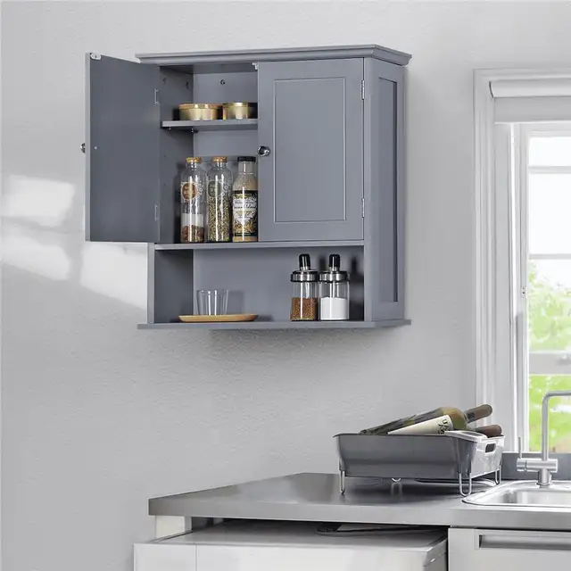 Wall-Mounted Cabinet 4 tier with Shelf for Living Room in Hutches & Display Cabinets in Markham / York Region - Image 3