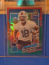 NFL Card- Justin Shorter #310Rated Rookie Red and Green Prizm