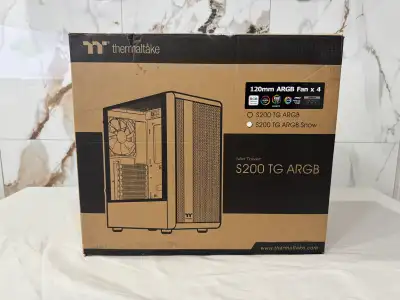 Thermaltake S200 Plus Snow White ARGB Case | Open Box New, View more