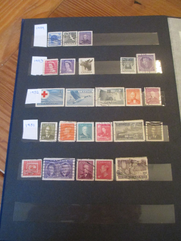 Stamps Canadian cancelled – year 1951 to 1954