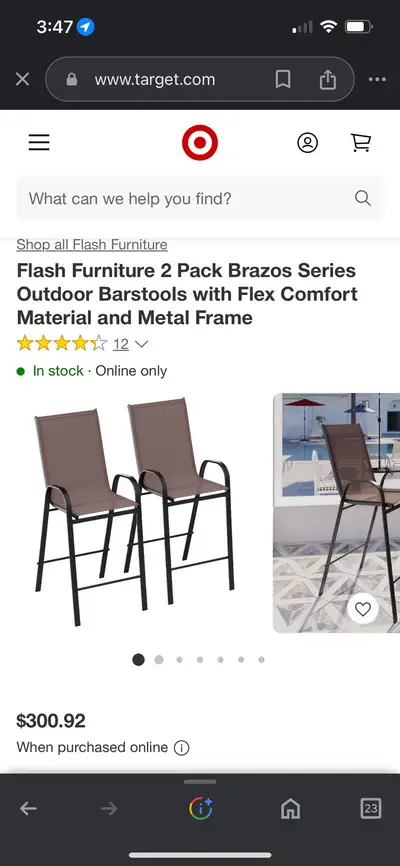 Flash Furniture BRAZO Series Stools, 50” Tall