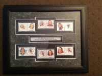 Limited Ed Professionally Framed NHL 50th All Star Game Stamps