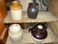 Pots en terre cuite grès stoneware jugs jars