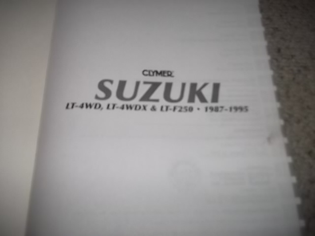 1987 - 1995  Suzuki LT-4WD, LT-4WDX, LT-F250 Clymer Service M483 in ATVs in City of Toronto - Image 2